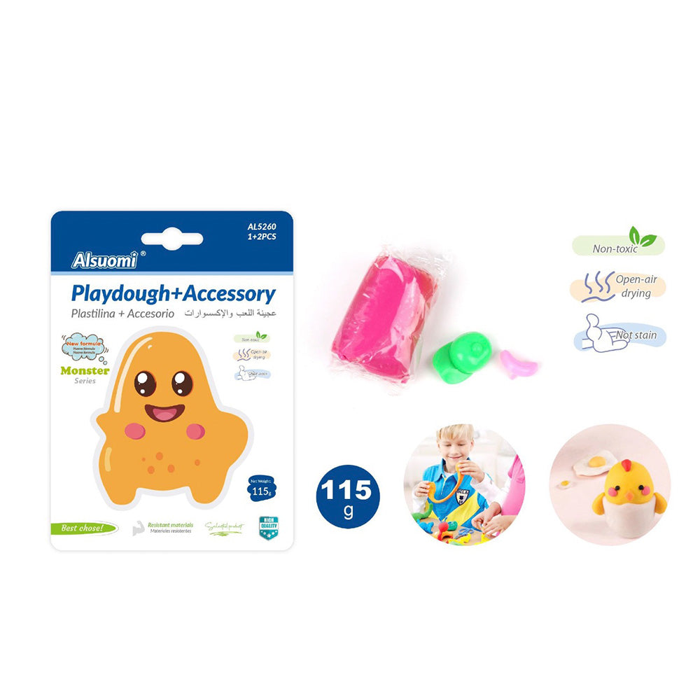 Alsuomi Playdough + Accessory Monster Πλαστελίνη με Αξεσουάρ 115gr