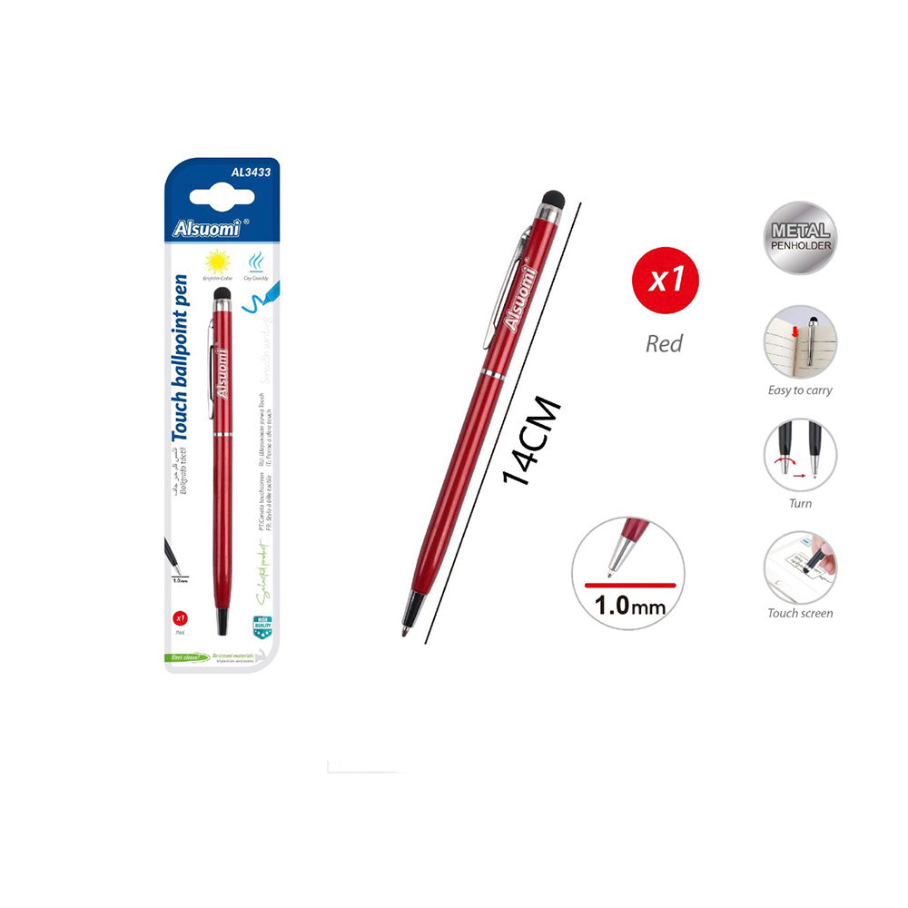 Alsuomi Στυλό με Stylus Κόκκινο 1.0mm 