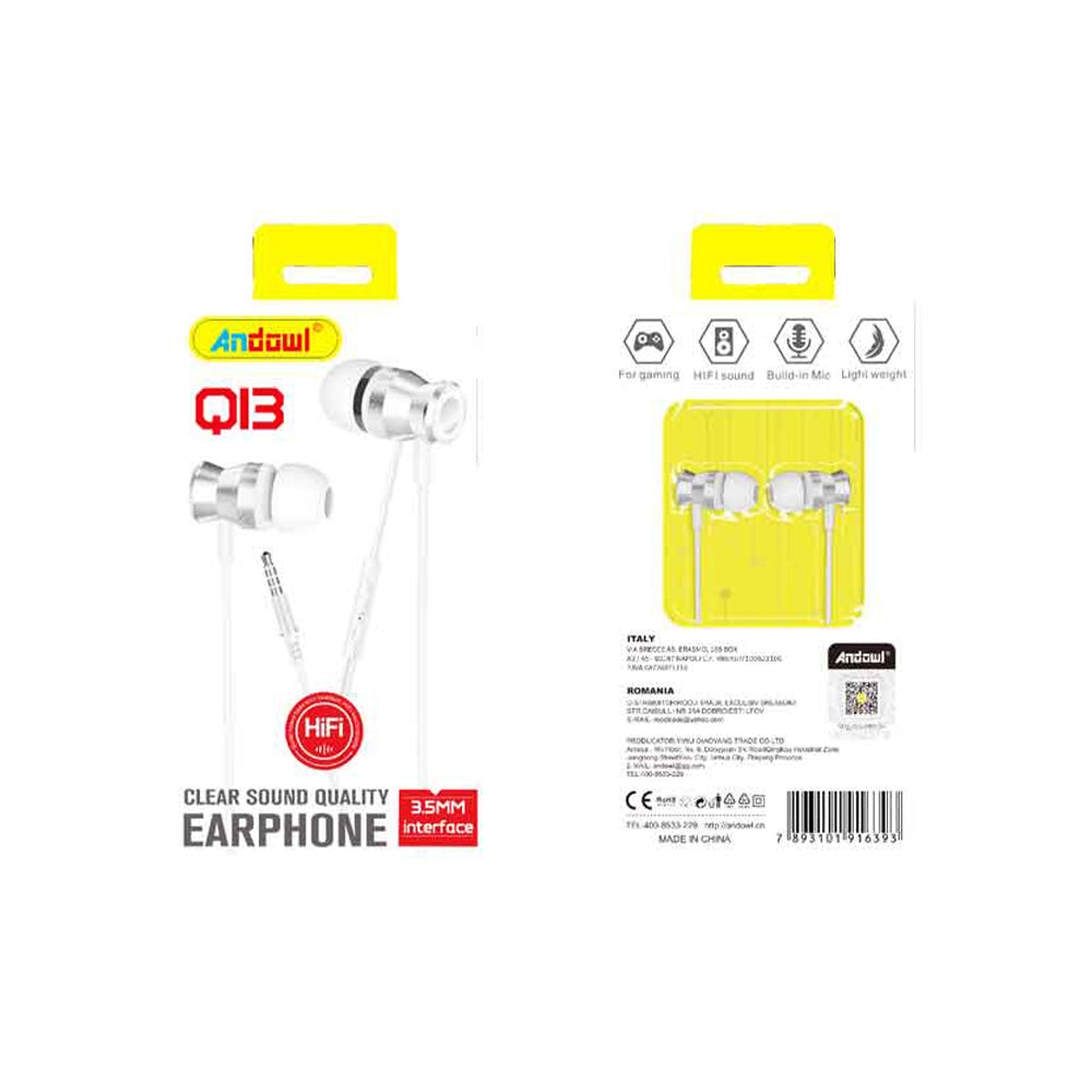Andowl Ενσύρματα Ακουστικά In-Ear με Aux 3.5mm