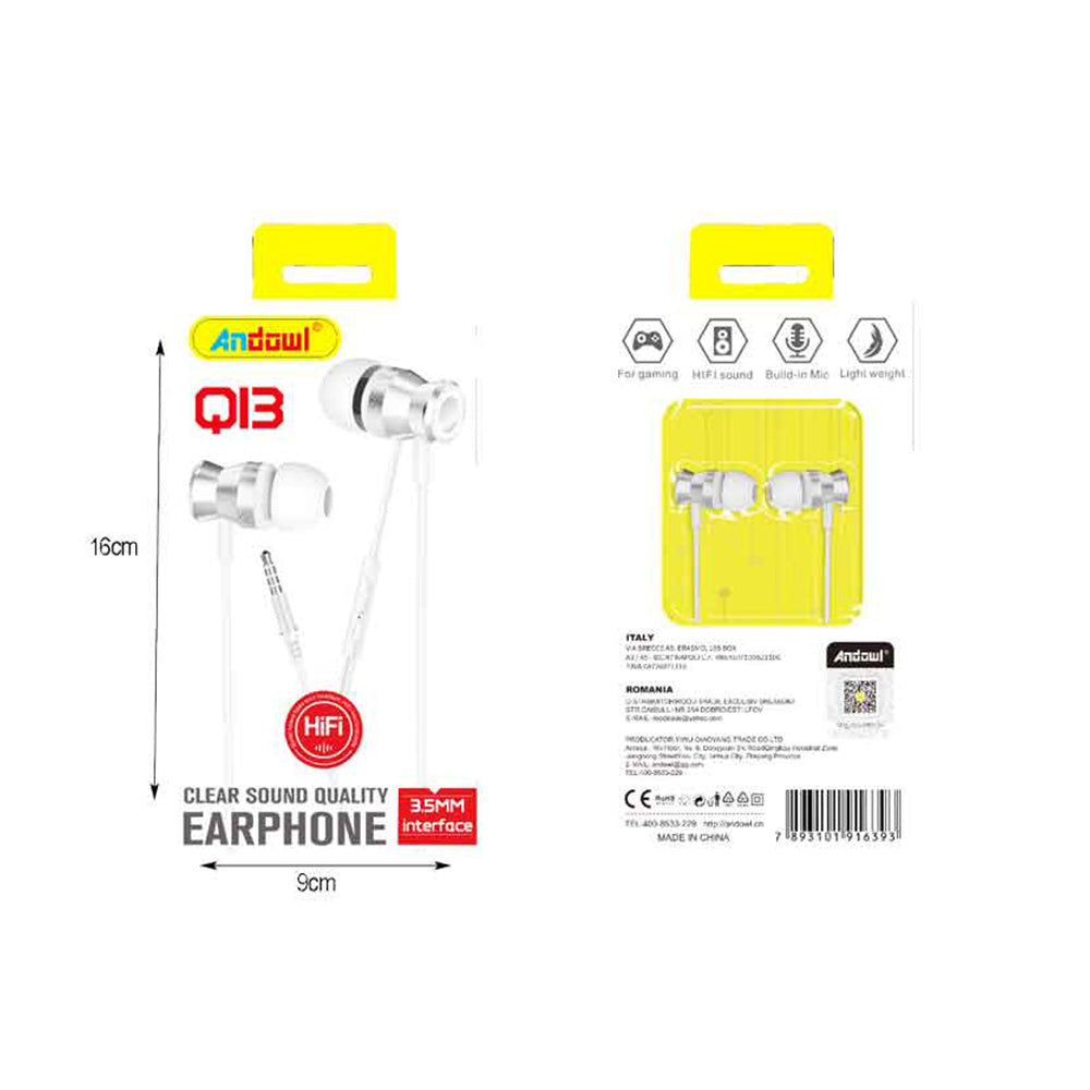 Andowl Ενσύρματα Ακουστικά In-Ear με Aux 3.5mm