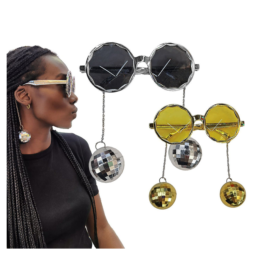 Αποκριάτικα Γυαλιά με Κρεμαστές Disco Balls 16x6,5εκ