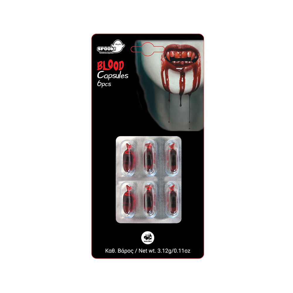 Αποκριάτικες Κάψουλες Ψεύτικου Αίματος 3,12ml – 6 Τμχ