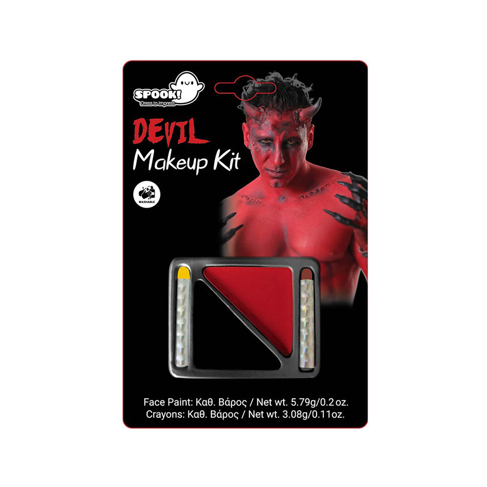 Αποκριάτικο Make Up Kit Κόκκινο & Μαύρο 5,79gr με Μολύβια 3,08gr