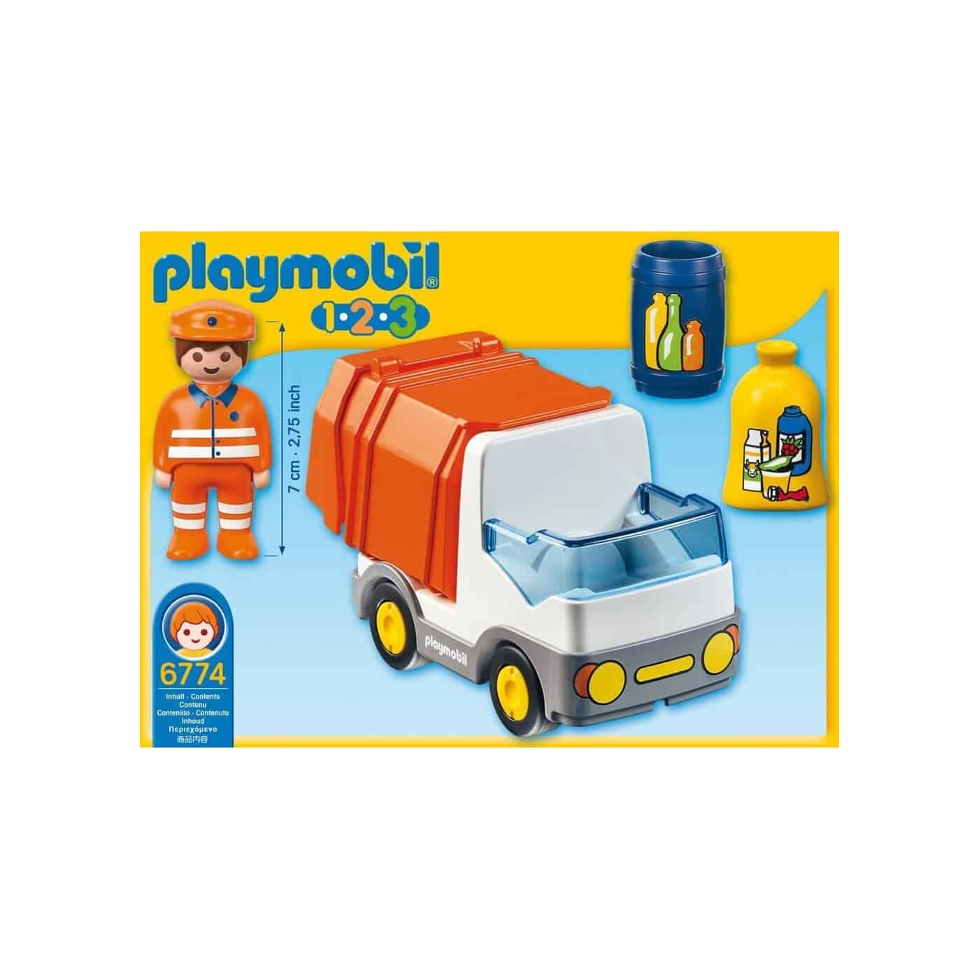 6774 Playmobil 1-2-3 Απορριματοφωρο Οχημα
