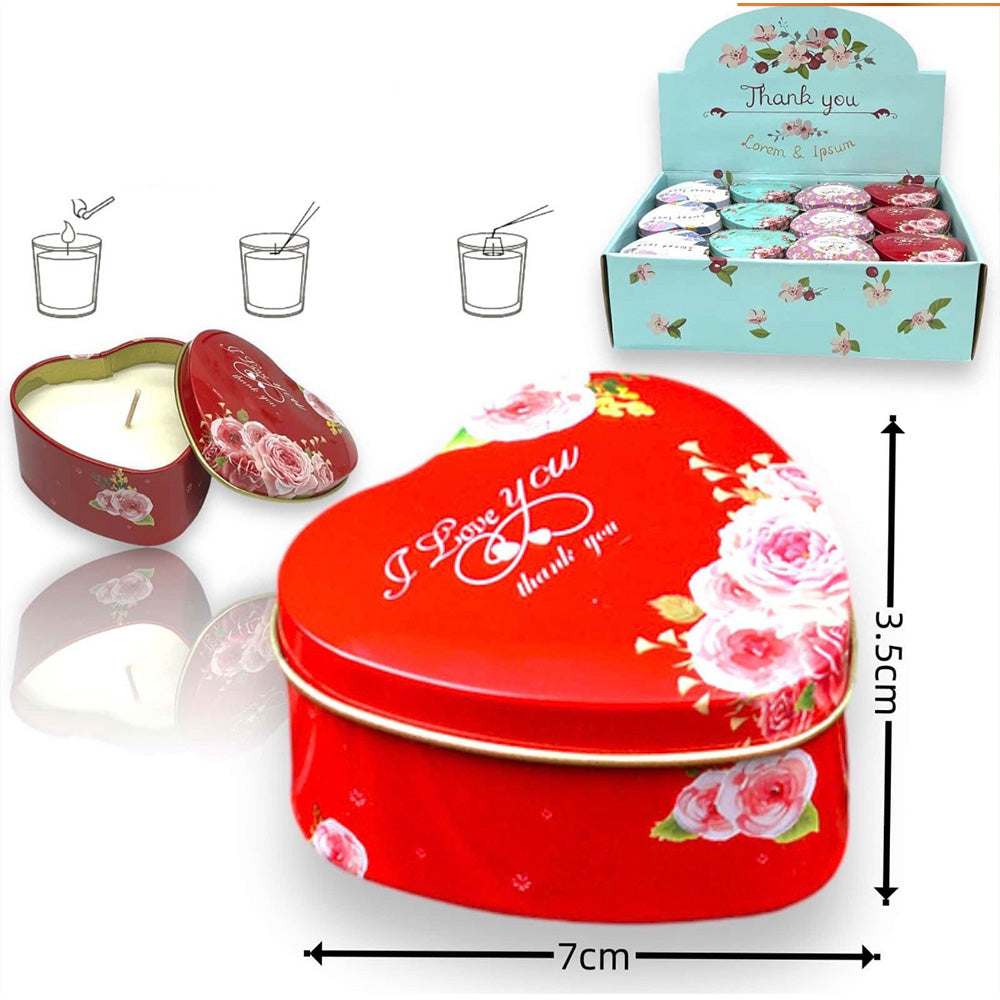Αρωματικό Κερί σε Κουτάκι σε Σχήμα Καρδιάς 7×3,5 εκ (1 Τμχ)