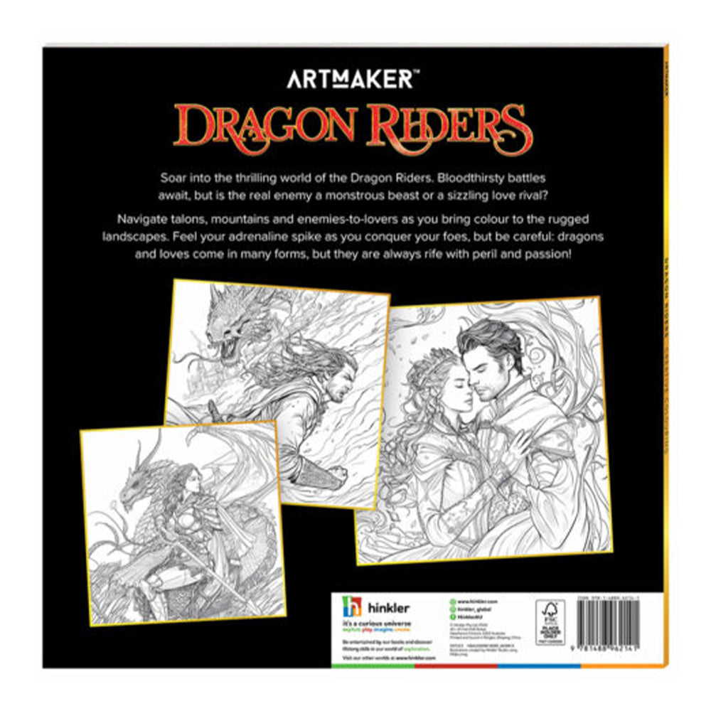 HINKLERArt Maker Square Colouring Books: Dragon Riderspapell.gr
