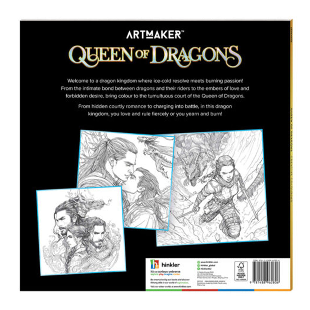 HINKLERArt Maker Square Colouring Books: Queen of Dragonspapell.gr