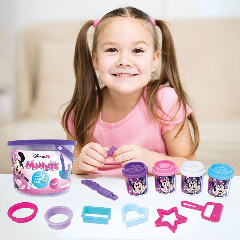 AS Πλαστελίνη Disney Minnie Κουβαδάκι Με 4 Βαζάκια - Καπάκια Καλουπάκια Και 8 Εργαλεία 200gr – εικόνα προϊόντος 4