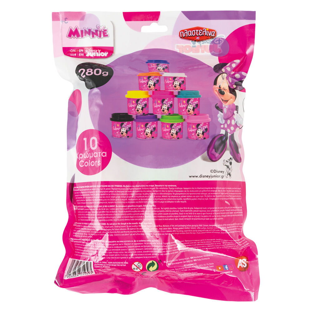 AS CompanyAS Πλαστελίνη Disney Minnie Σακουλάκι Με 10 Βαζάκια Και Καπάκια Καλουπάκια 280grpapell.gr