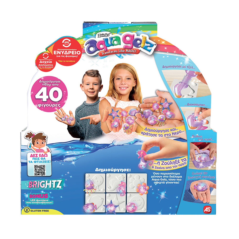 AS Aqua Gelz Brightz De Luxe Playset Σετ Δημιουργίας 40+ Φωτεινών Squishy Φιγούρων με LED