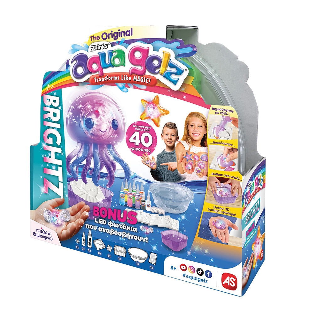 AS Aqua Gelz Brightz De Luxe Playset Σετ Δημιουργίας 40+ Φωτεινών Squishy Φιγούρων με LED