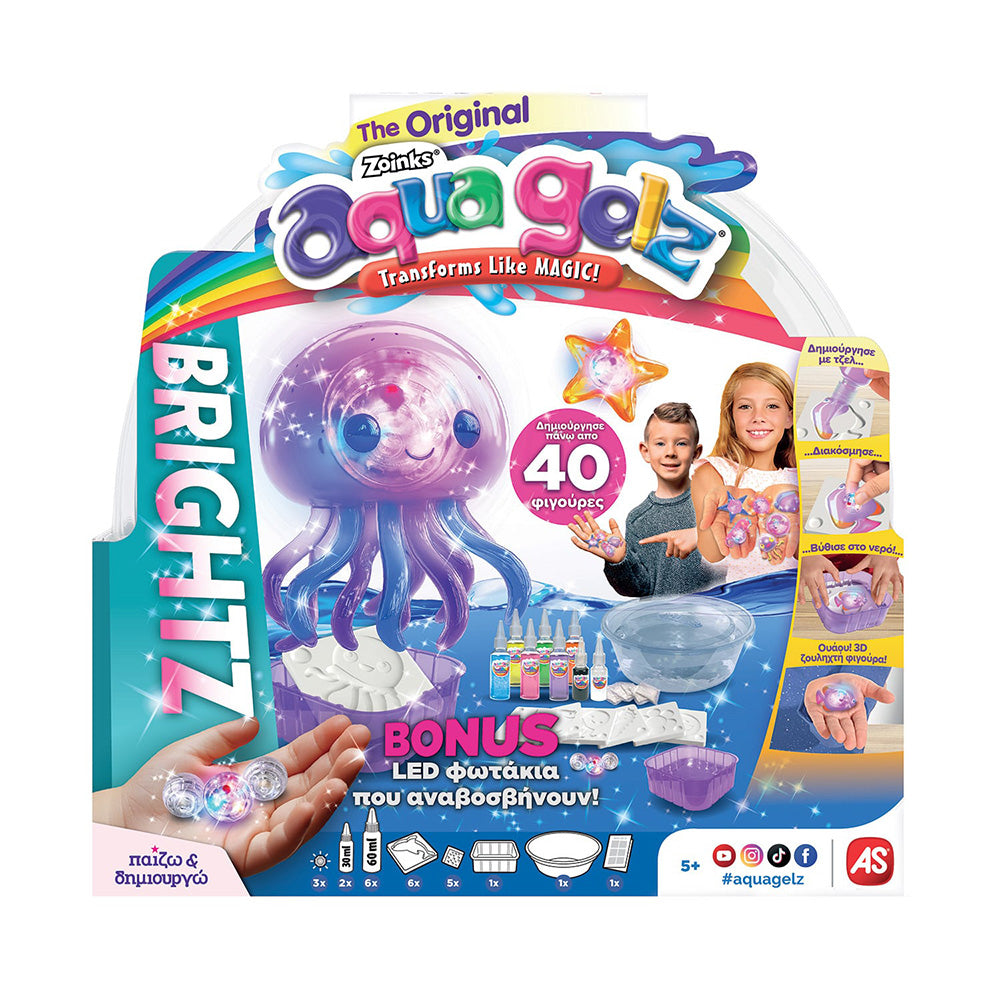 AS Aqua Gelz Brightz De Luxe Playset Σετ Δημιουργίας 40+ Φωτεινών Squishy Φιγούρων με LED