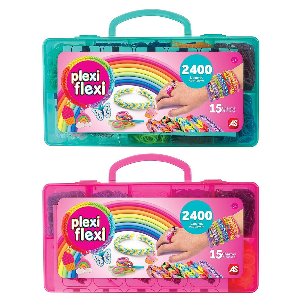 AS Company Plexi Flexi Θήκη με 2400 Λαστιχάκια & 15 Αξεσουάρ 