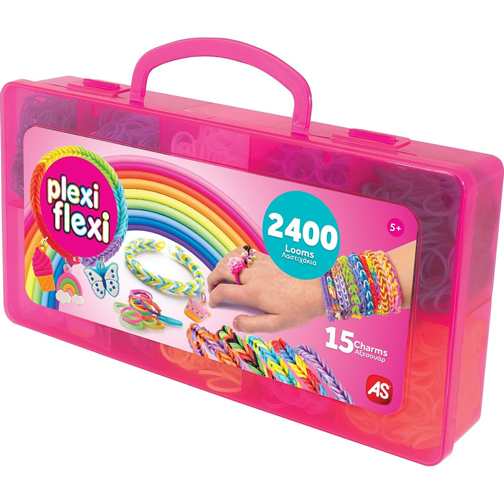 AS Company Plexi Flexi Θήκη με 2400 Λαστιχάκια & 15 Αξεσουάρ 