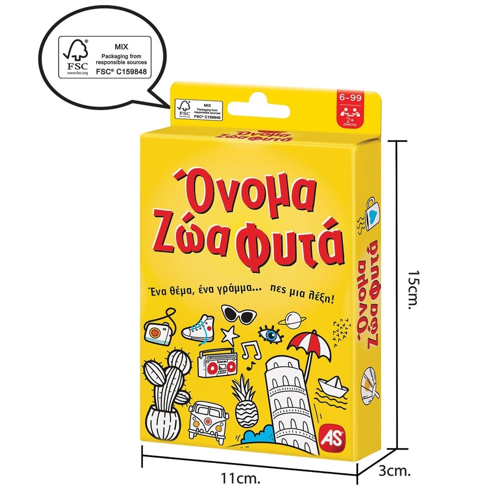 AS CompanyAS Games Παιχνίδι Με Κάρτες Όνομα Ζώα Φυτά Για Ηλικίες 6+ Χρονών Και 2+ Παίκτεςpapell.gr