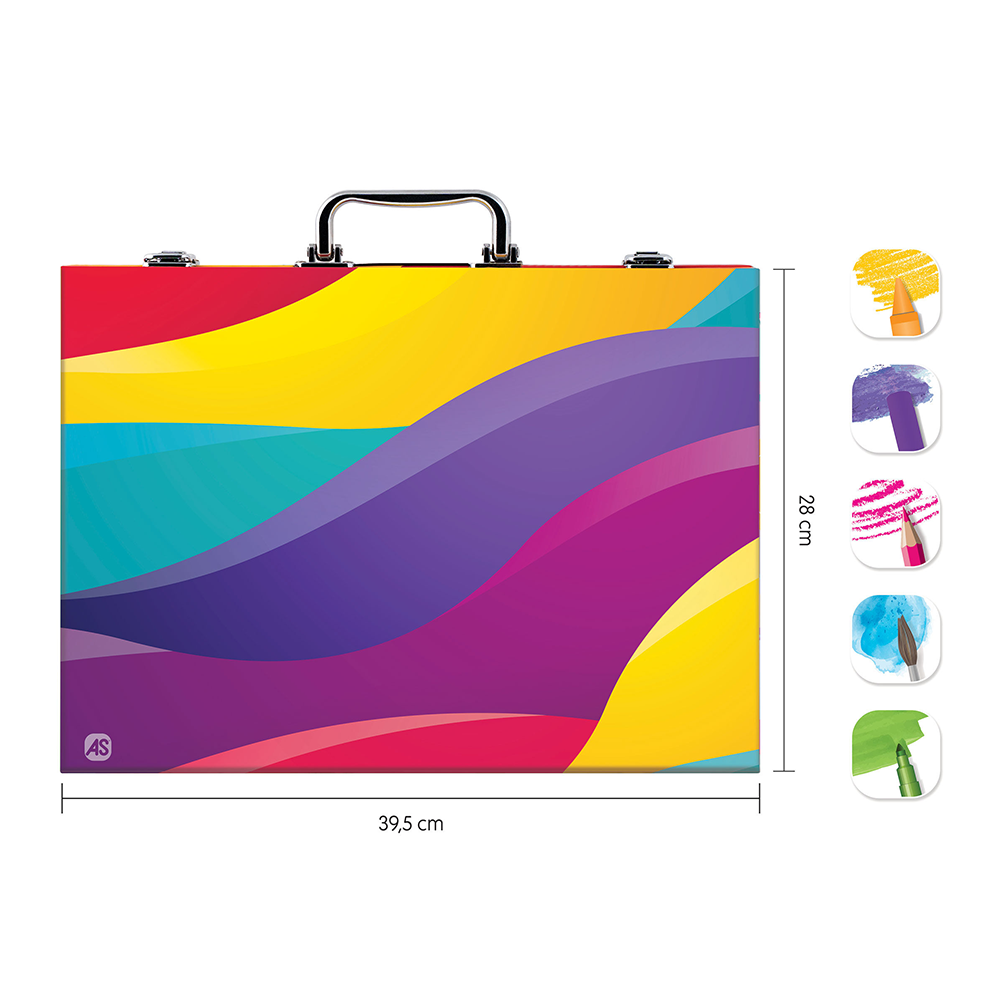 AS CompanyAS Κασετίνα Ζωγραφικής Ξύλινη Deluxe Rainbow Με 100 Αξεσουάρ Για 3+ Χρονώνpapell.gr