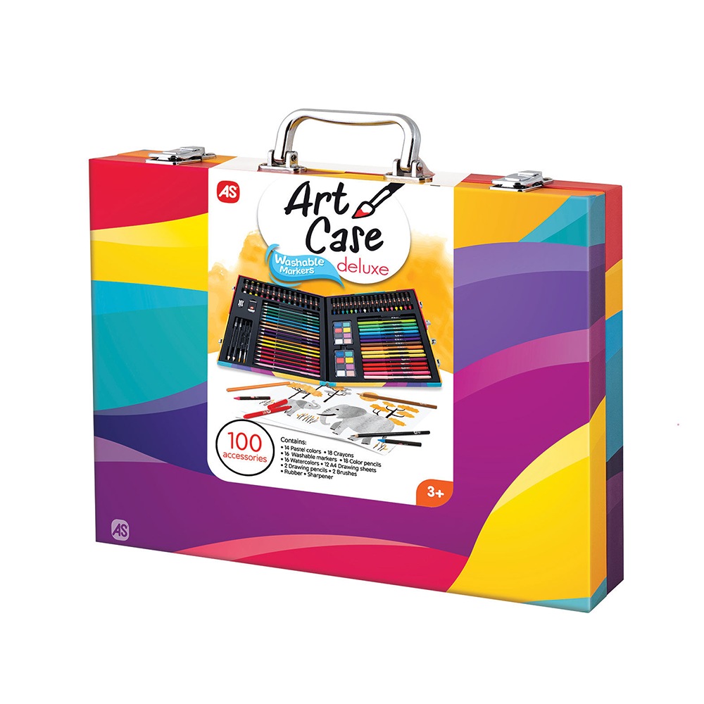 AS CompanyAS Κασετίνα Ζωγραφικής Ξύλινη Deluxe Rainbow Με 100 Αξεσουάρ Για 3+ Χρονώνpapell.gr