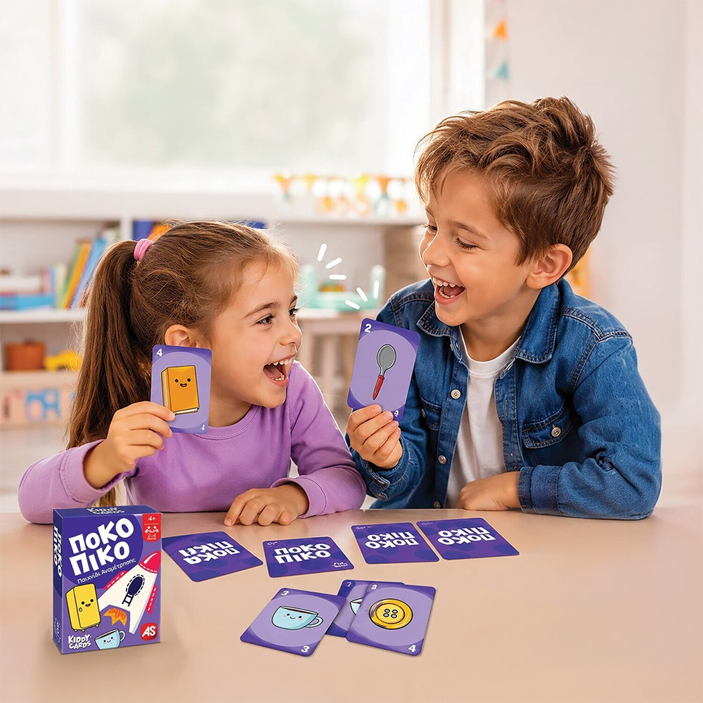 AS Games Kiddy Cards Πόκο Πίκο Παιχνίδι Σύγκρισης με Κάρτες για 4+ Ετών