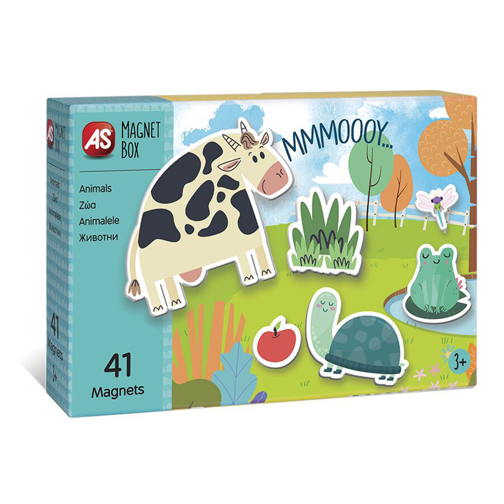 AS Magnet Box Ζωάκια 41 Εκπαιδευτικοί Χάρτινοι Μαγνήτες Για 3+ Χρονών