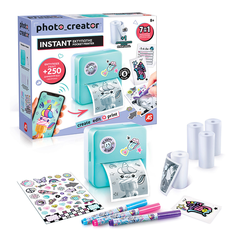 AS COMPANYAs Games Photo Creator Instant Φορητός Εκτυπωτής Για Ηλικίες 8+papell.gr