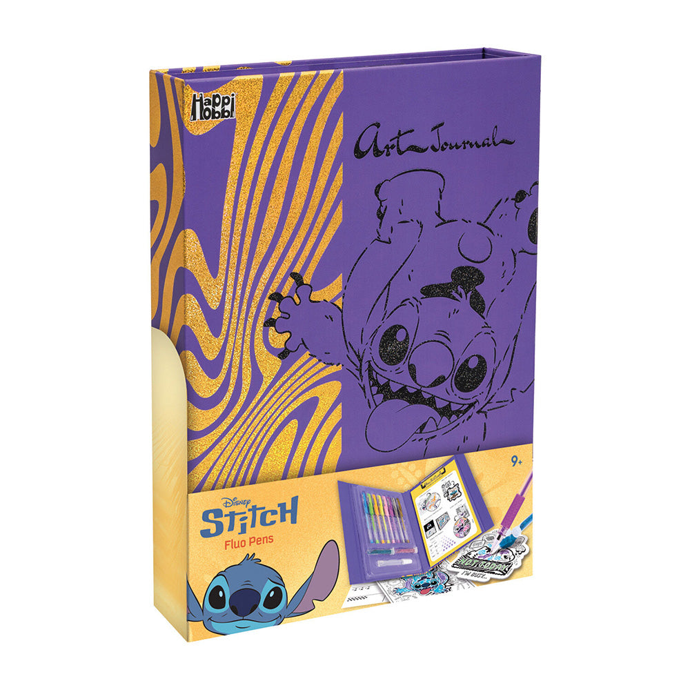 As Happi Hobbi Art Journal Fluo Στυλό Disney Stitch Για 9+ Χρονών