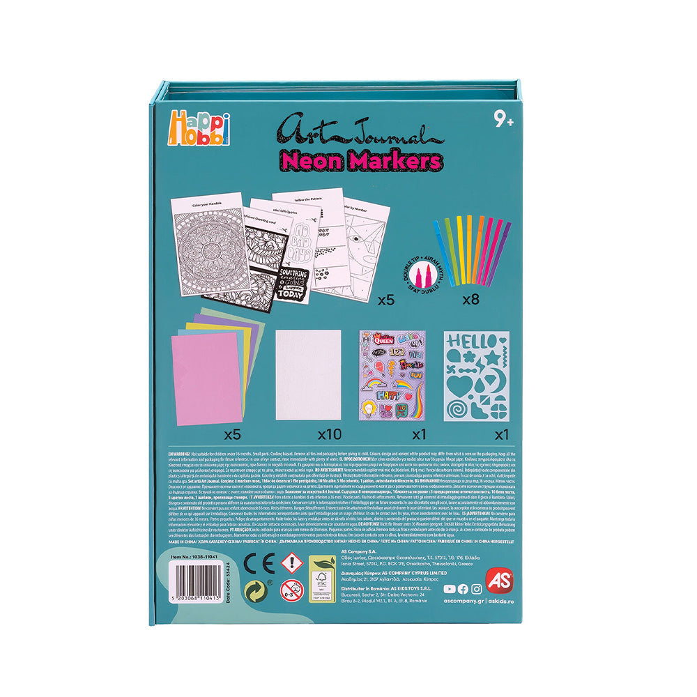 AS CompanyAS Happi Hobbi Art Journal Neon Μarkerspapell.gr