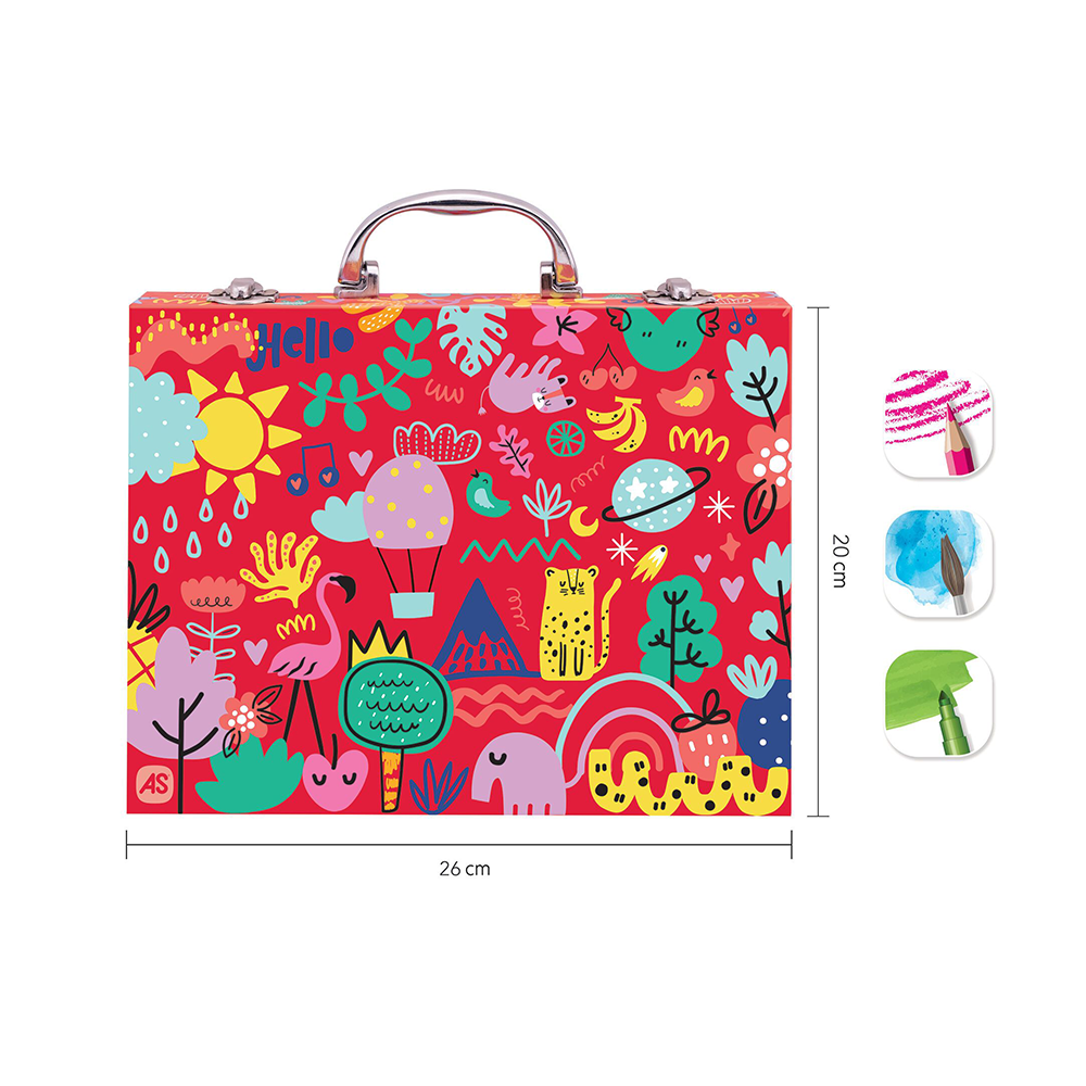 AS CompanyAS Happi Hobbi Κασετίνα Ζωγραφικής Ξύλινη Deluxe My World Με 50 Αξεσουάρpapell.gr