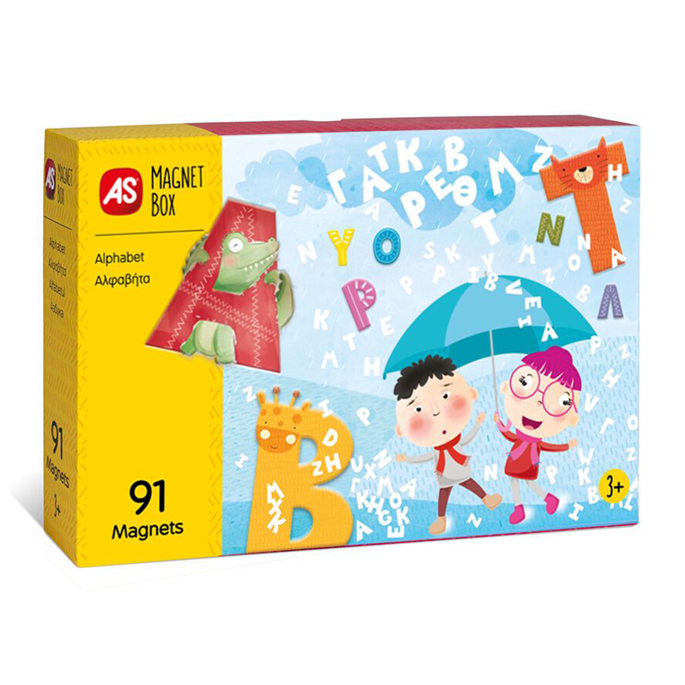 AS CompanyAS Magnet Box Αλφαβήτα 91 Εκπαιδευτικοί Χάρτινοι Μαγνήτες Για 3+ Χρονώνpapell.gr