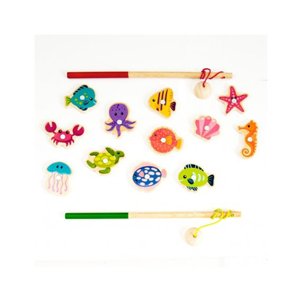 AS Magnet Box Θαλάσσια Ζωάκια 12 Εκπαιδευτικοί Ξύλινοι Μαγνήτες Για 2+ Χρονών