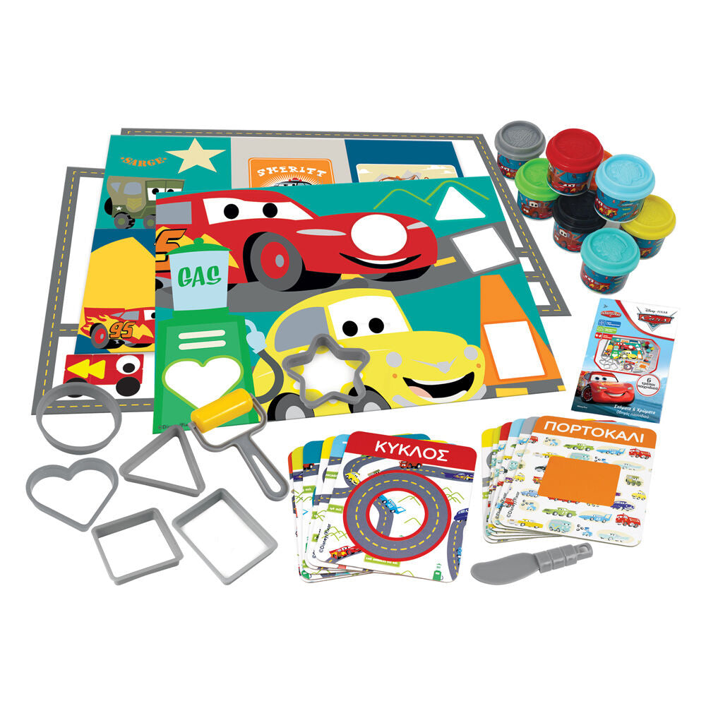 AS CompanyAS Πλαστελίνη Disney Cars Μαθαίνω Τα Σχήματα Και Τα Χρώματα 8 Βαζάκια Με Καπάκια Καλουπάκια 224grpapell.gr