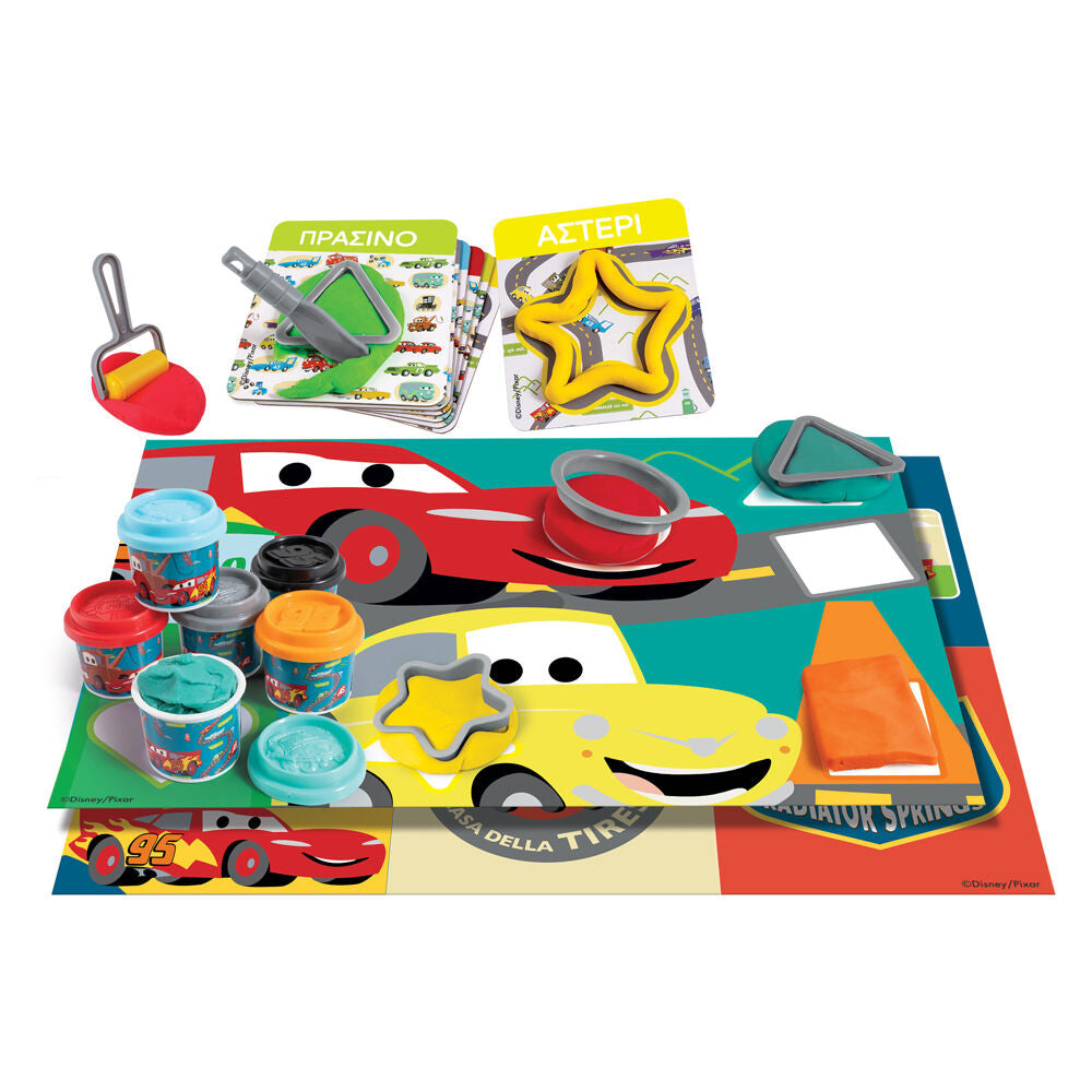AS CompanyAS Πλαστελίνη Disney Cars Μαθαίνω Τα Σχήματα Και Τα Χρώματα 8 Βαζάκια Με Καπάκια Καλουπάκια 224grpapell.gr