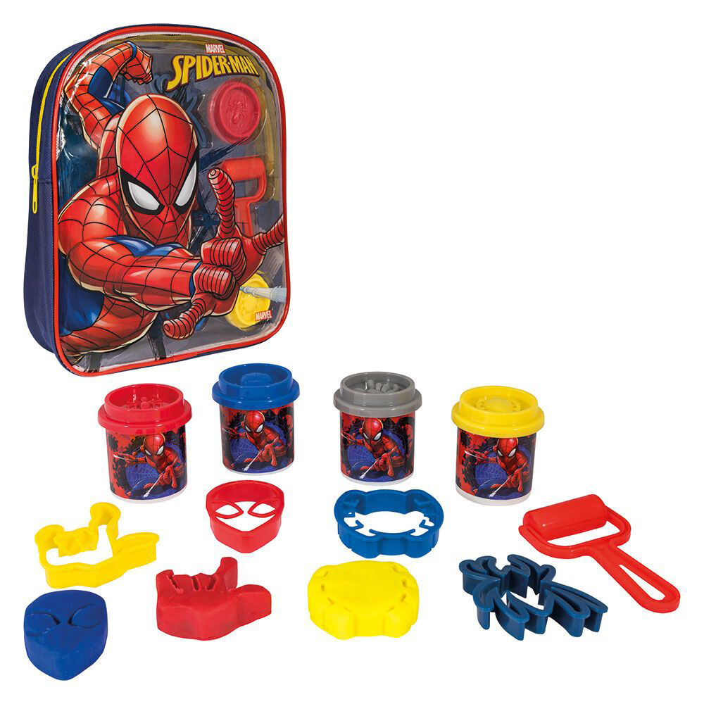 AS CompanyAS Πλαστελίνη Marvel Spiderman Τσάντα Πλάτης Με 4 Βαζάκια - Καπάκια Καλουπάκια Και 5 Εργαλεία 200grpapell.gr