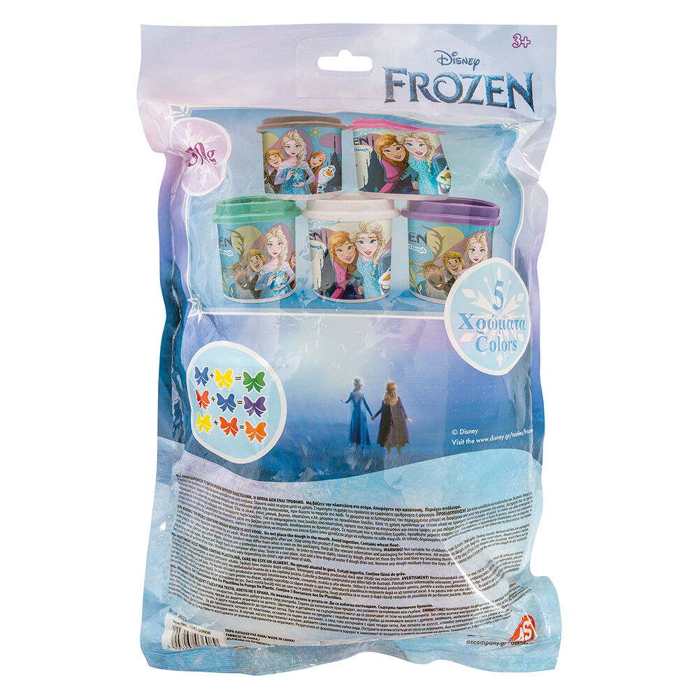 AS Πλαστελίνη Disney Frozen Σακουλάκι Με 5 Βαζάκια Και Καπάκια Καλουπάκια 570 gr Για 3+ Χρονών