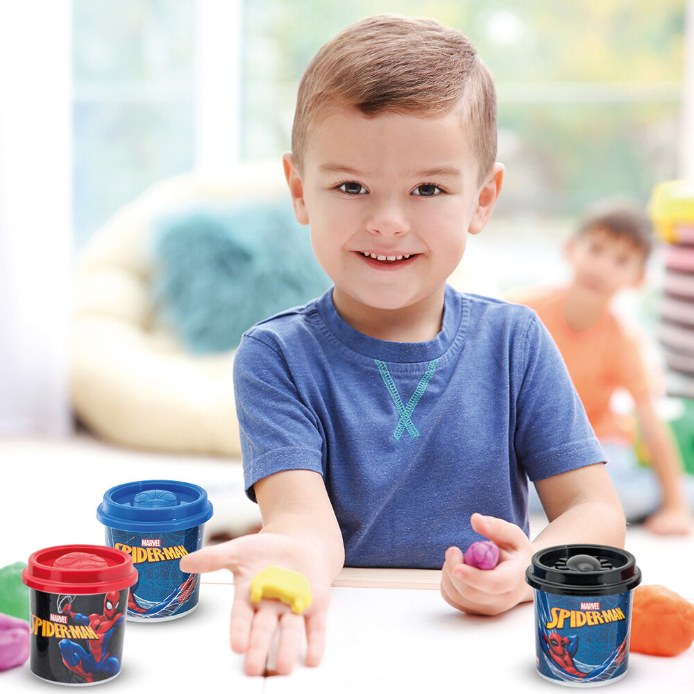 AS Πλαστελίνη Marvel Spiderman Σακουλάκι Με 5 Βαζάκια Και Καπάκια Καλουπάκια 570gr Για 3+ Χρονών