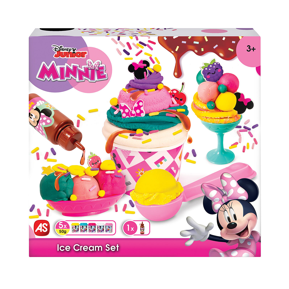 AS CompanyAS Πλαστελίνη Disney Minnie Φτιάχνω Παγωτό Με Σιρόπι Και Sprinkles Με 5 Βαζάκια 250 gr Για 3+ Χρονώνpapell.gr