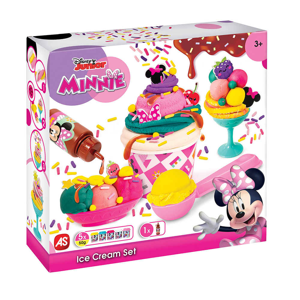 AS CompanyAS Πλαστελίνη Disney Minnie Φτιάχνω Παγωτό Με Σιρόπι Και Sprinkles Με 5 Βαζάκια 250 gr Για 3+ Χρονώνpapell.gr