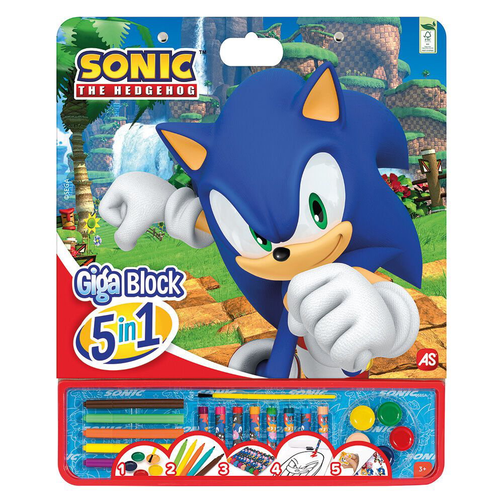 AS CompanyGiga Block Σετ Ζωγραφικής Sonic The Hedgehog 5 Σε 1papell.gr