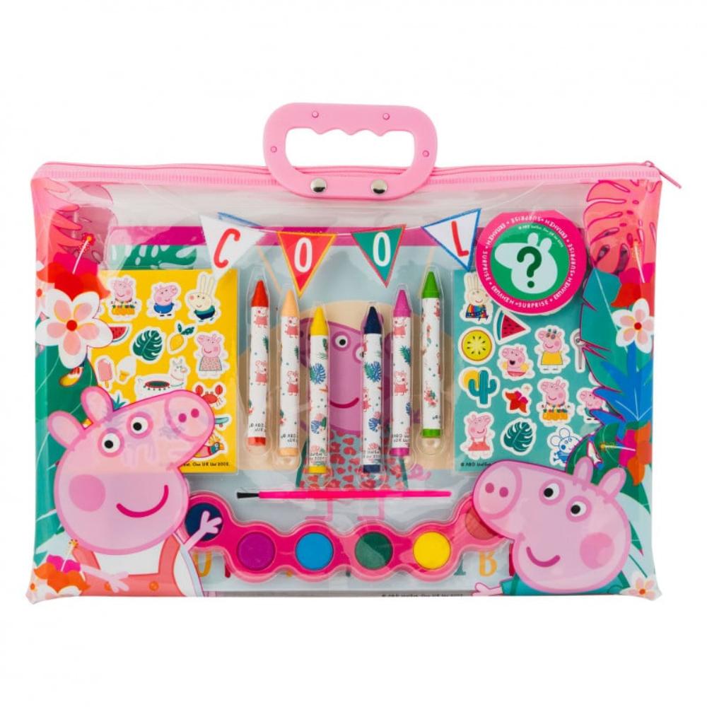 Σετ Ζωγραφικης Διαφανη Τσαντα Peppa Pig