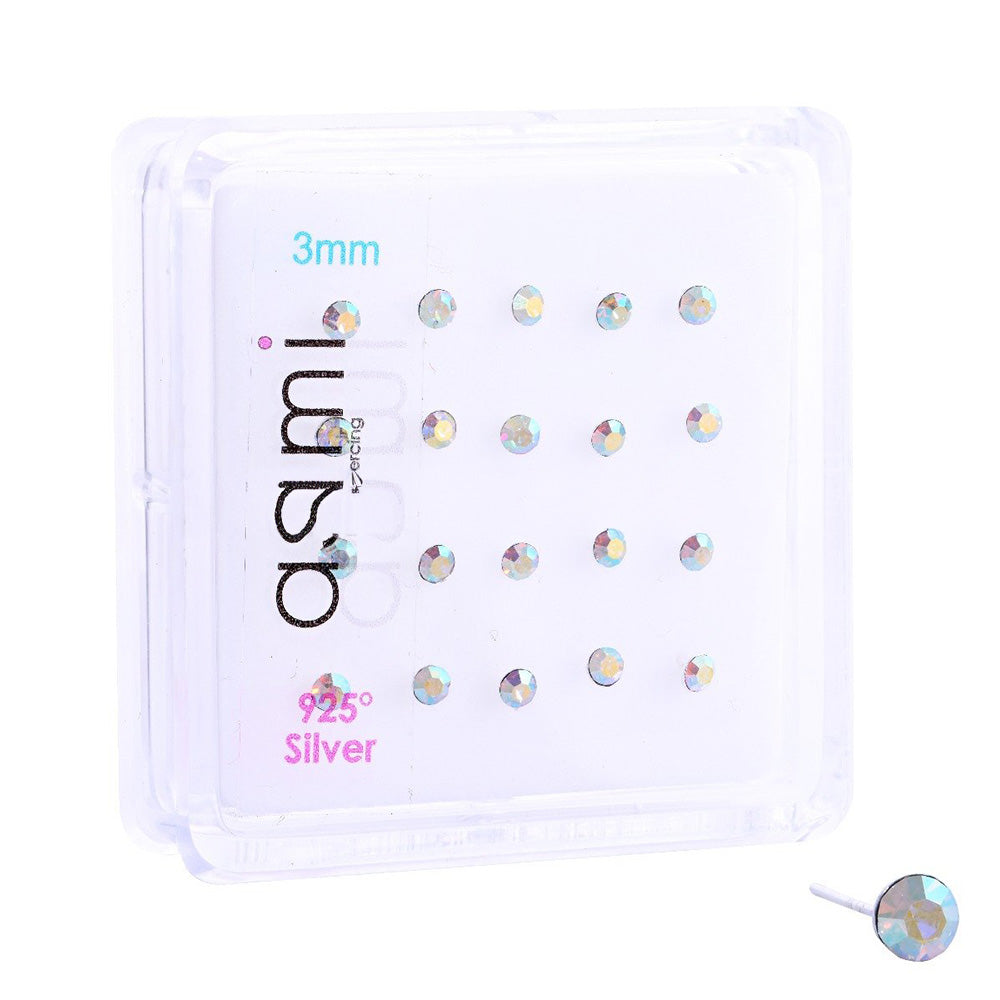 AsimiAsimi Ασημένιο Σκουλαρίκι Μύτης Ίριδα Κολλητό 3mm - 1 Τμχpapell.gr