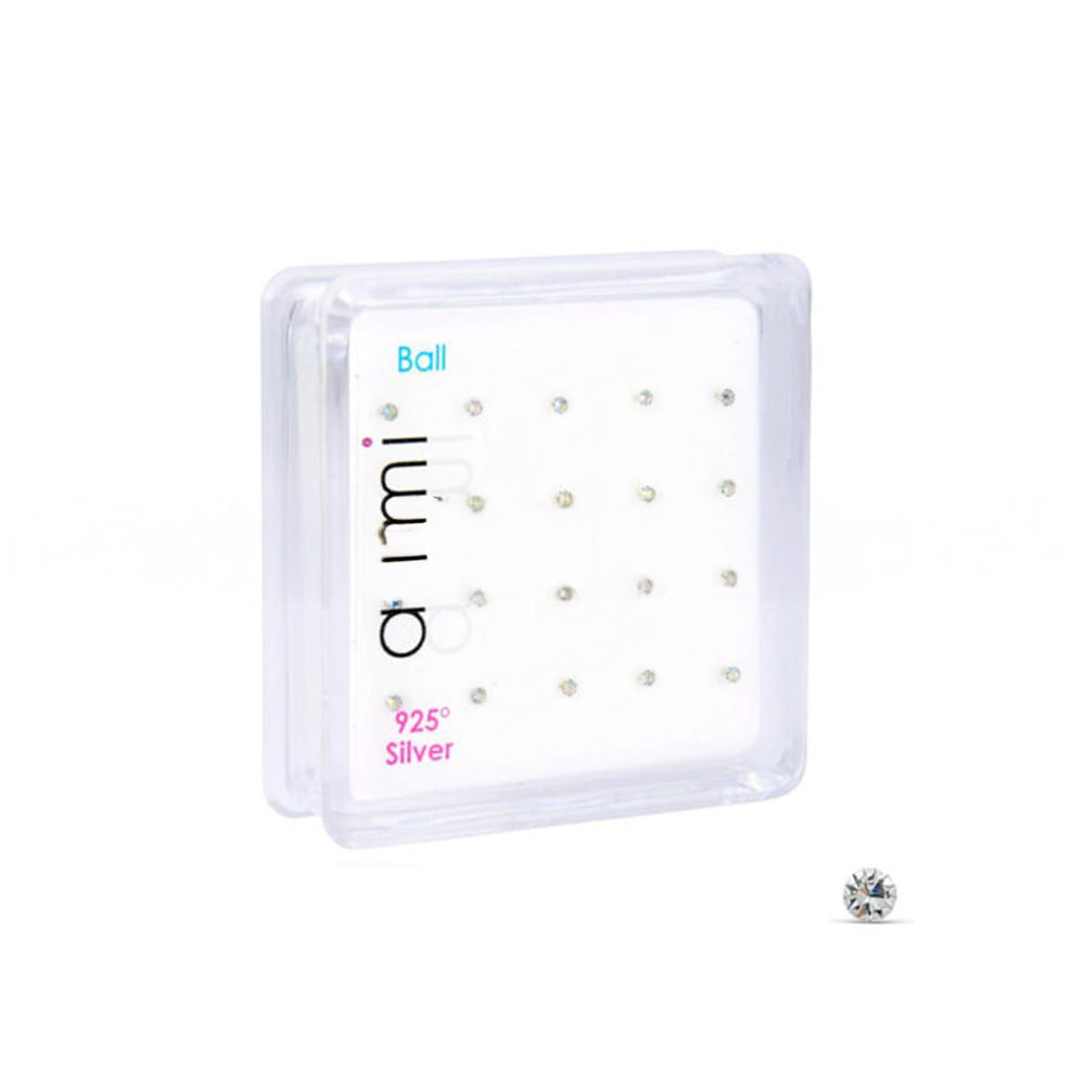 AsimiAsimi Ασημένιο Σκουλαρίκι Μύτης Ίριδα Με Μπίλια 1.5mm- 1 Τμχpapell.gr