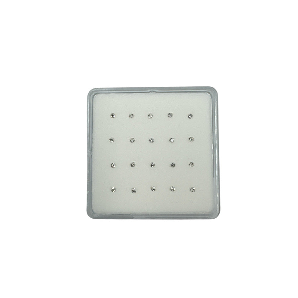 AsimiAsimi Ασημένιο Σκουλαρίκι Μύτης Στρασάκι Λευκό Με Μπίλια 2.0mm - 1 Τμχpapell.gr