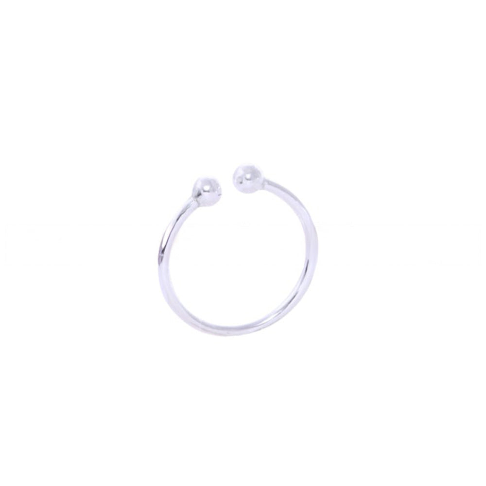 AsimiAsimi Ασημένιος Κρίκος Μύτης Ατρύπητος 0.6x8mm - 1 Τμχpapell.gr