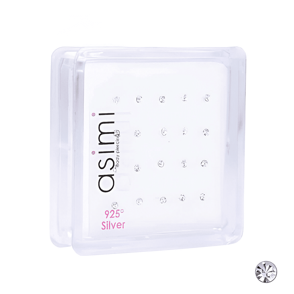 AsimiΑσημενιο Σκουλαρικι Μυτης 2Μμ Κολλητο Στρασακι Λευκοpapell.gr