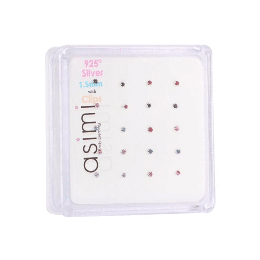 AsimiAsimi Ασημένιο Σκουλαρίκι Μύτης Χρώμα Με Γατζάκια  1.5mm - 1 Τμχpapell.gr