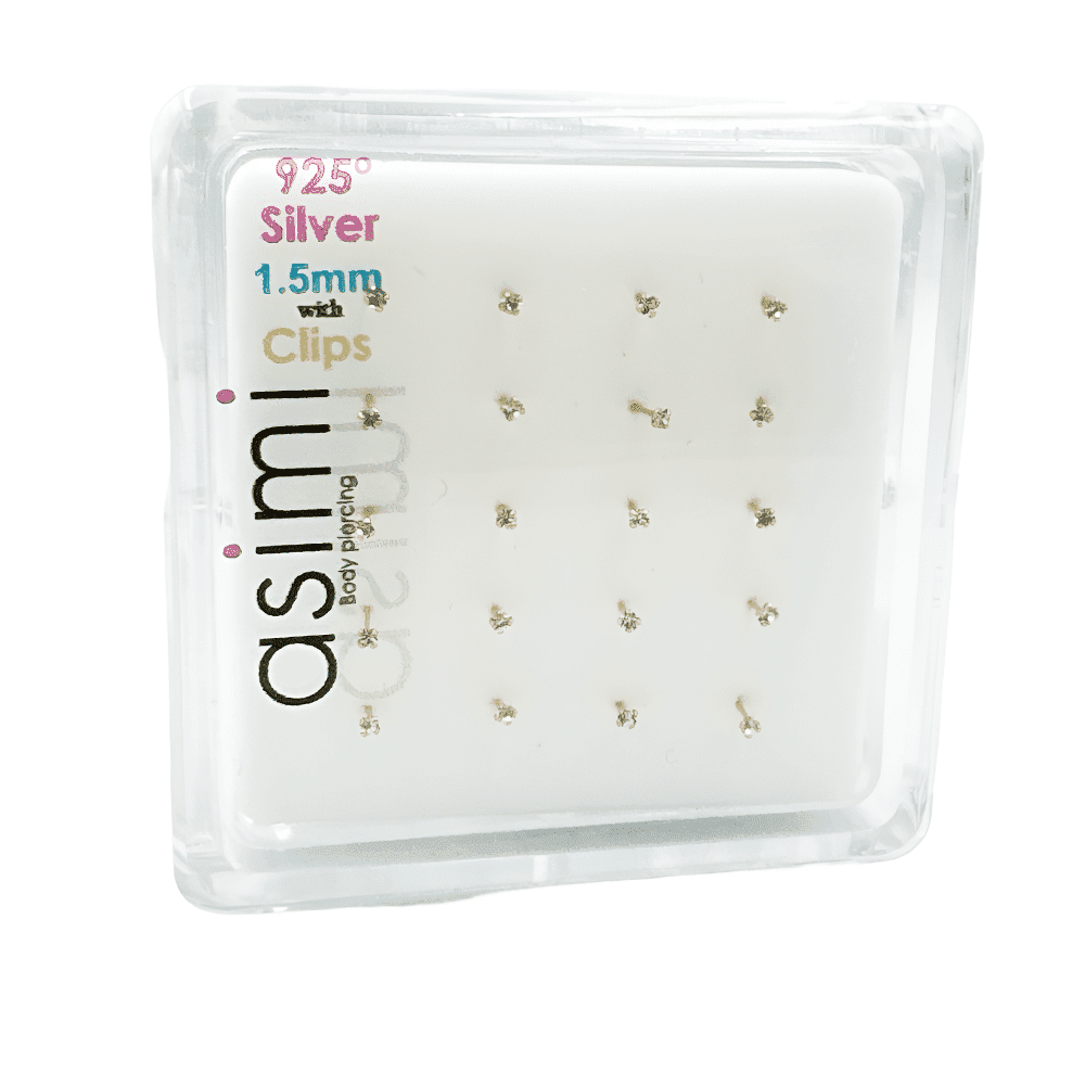 Ασημενιο Σκουλαρικι Μυτης 1.5Μμ Επιχρυσο Με Μπιλια