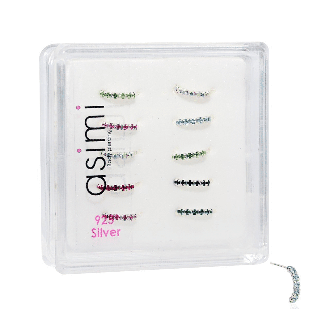 AsimiAsimi Ασημένιος Μισός Κρίκος Μύτης Χρώμα - 1 Τμχpapell.gr