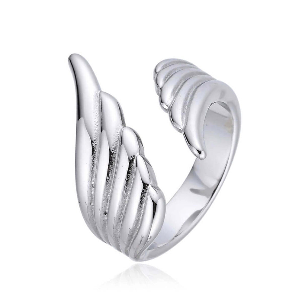 Asimi Γυναικείο Δαχτυλίδι Φτερό από Ανοξείδωτο Ατσάλι One Size – 1 Τμχ