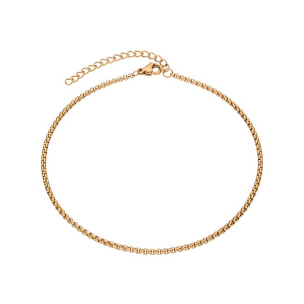 Asimi Επίχρυση Αλυσίδα Ποδιού 1.06mm Stainless Steel