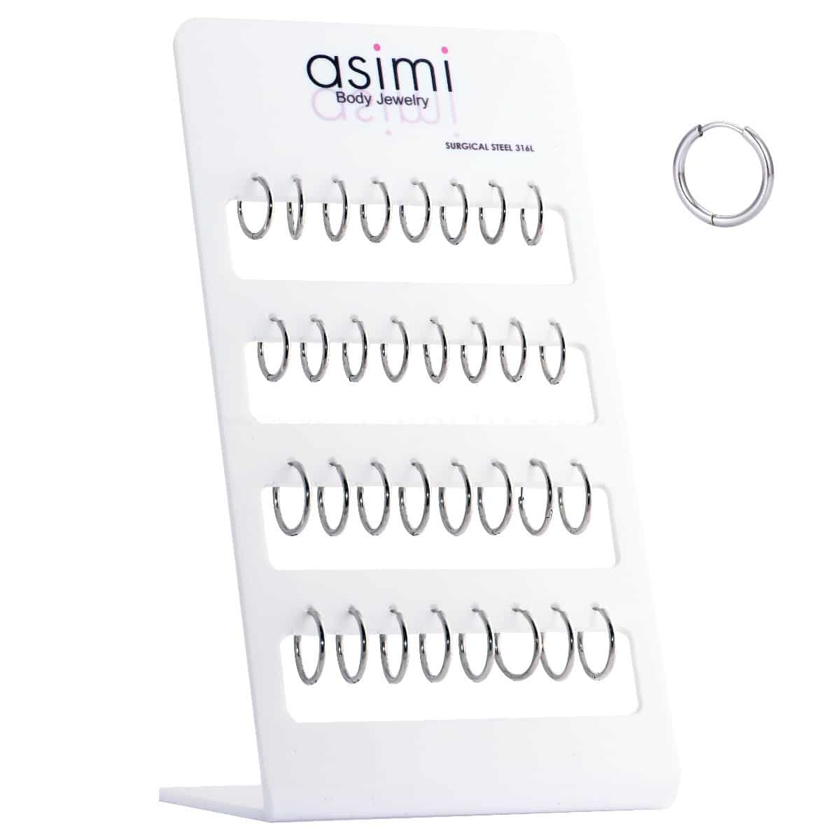 Asimi Λεπτός Κρίκος 1,6×12–14 mm από Χειρουργικό Ατσάλι 316L - 1 Τμχ