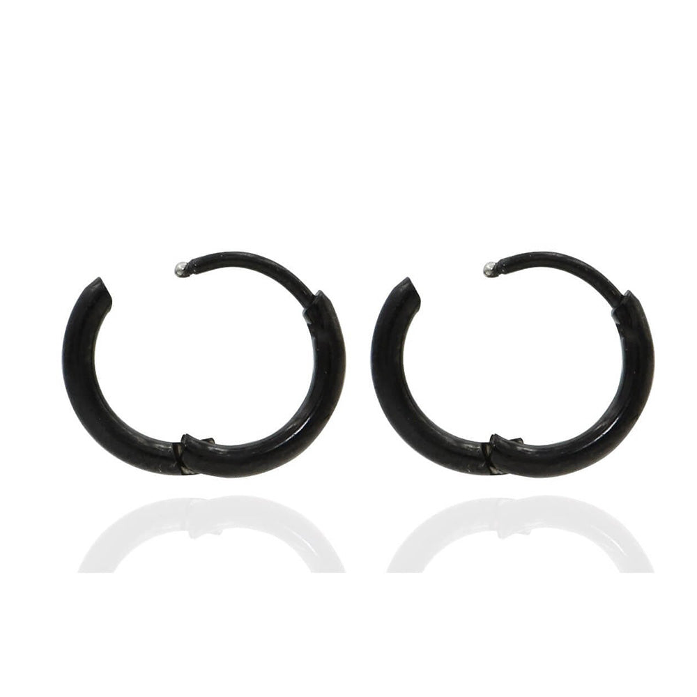 Asimi Μαύρος Λεπτός Κρίκος 1,6×8–10 mm από Χειρουργικό Ατσάλι 316L - 1 Τμχ